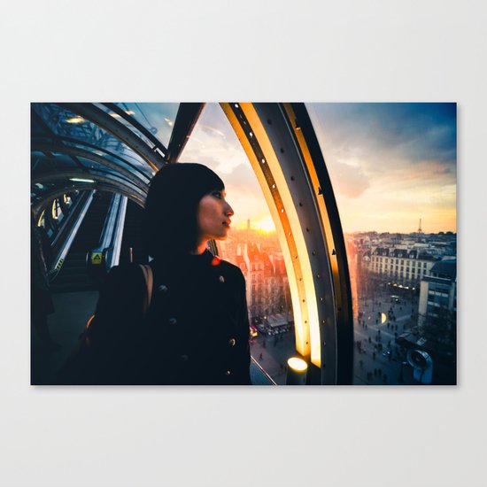 Paris Sunset Canvas Print