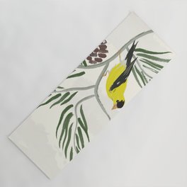 Goldfinch On Pine Yoga Mat