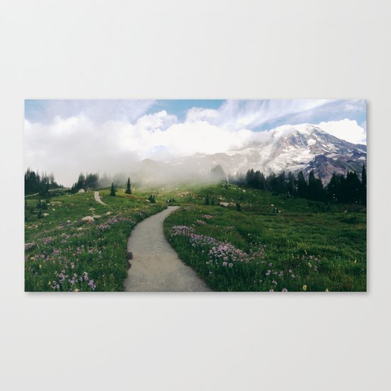 Mt Rainier Path Canvas Print