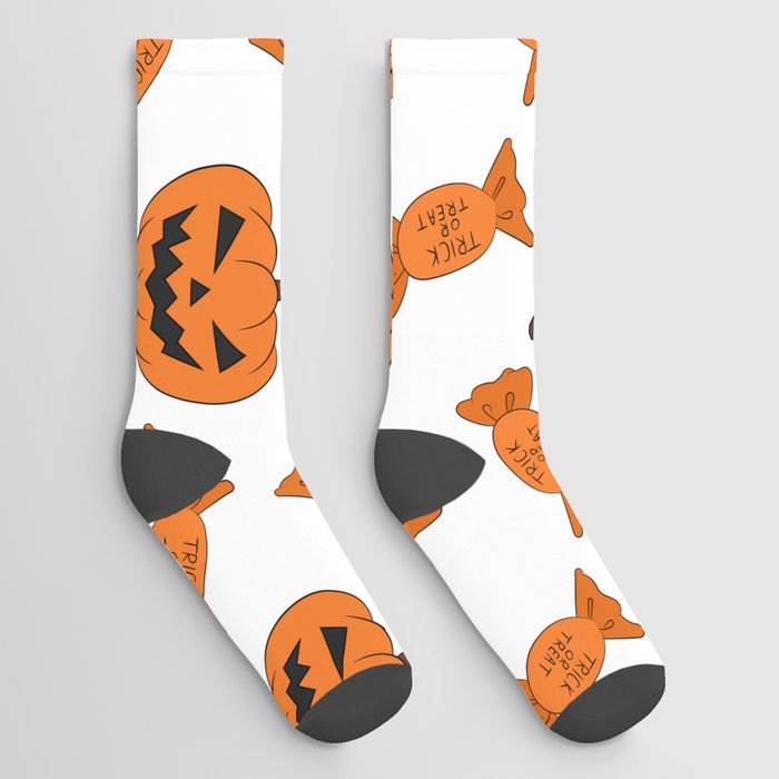 Halloween Pumpkins Pattern Socks