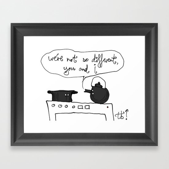 pot and kettle Framed Art Print