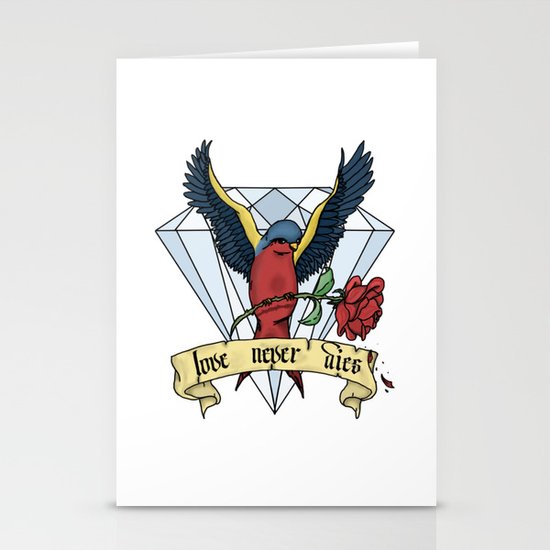 Love Never Dies swallow Stationery Cards