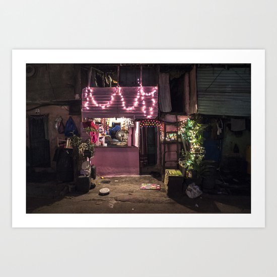Divali Lights - Mahalaxmi, Mumbai, India Art Print