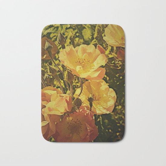 Vintage Climbing Roses Bath Mat