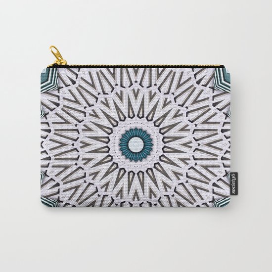 Turquoise Kaleidoscope Carry-All Pouch