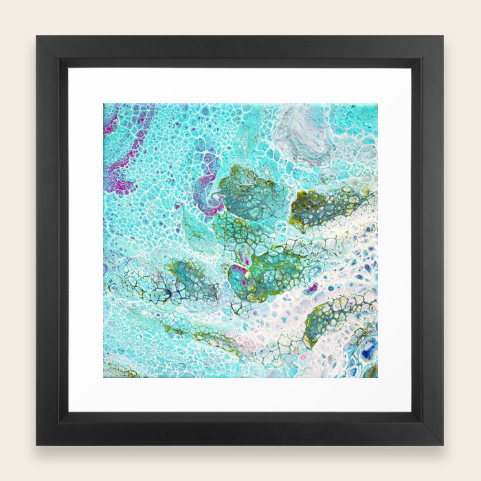 Abstract Contemporary Painting Aerial View Of The Ocean And Its