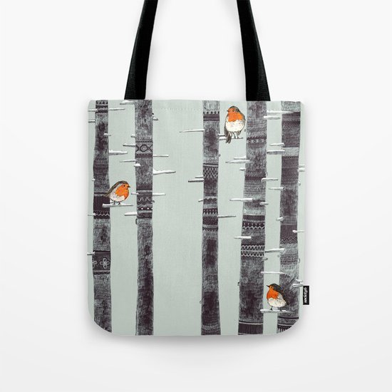 Robin Trees Tote Bag