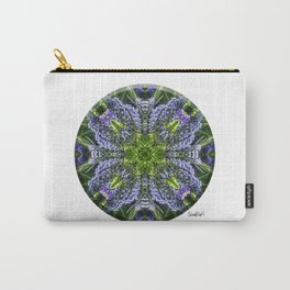 4 Pointed Mandala - Hyacinth Carry-All Pouch | Hyacinth, Color, Digital, Mandala, Digital Manipulation, Kaleidoscope, Pattern, Plant, Photo, Nature 