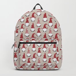 Christmas Gnomes Polka Pattern Backpack
