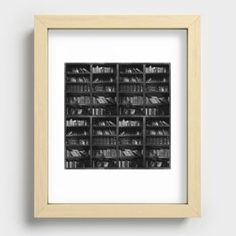 Antique Library Shelves - Books, Books and More Books Recessed Framed Print