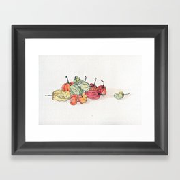 Piments martiniquais  Framed Art Print