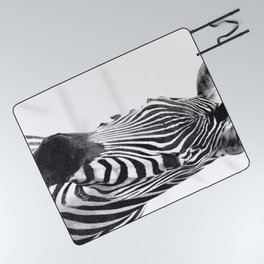 Black and white zebra illustration Picnic Blanket