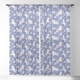 Candy Coated Space Unicorns Sheer Curtain