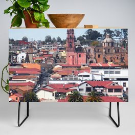 Mexico Photography - Beautiful Town In Mexico Credenza