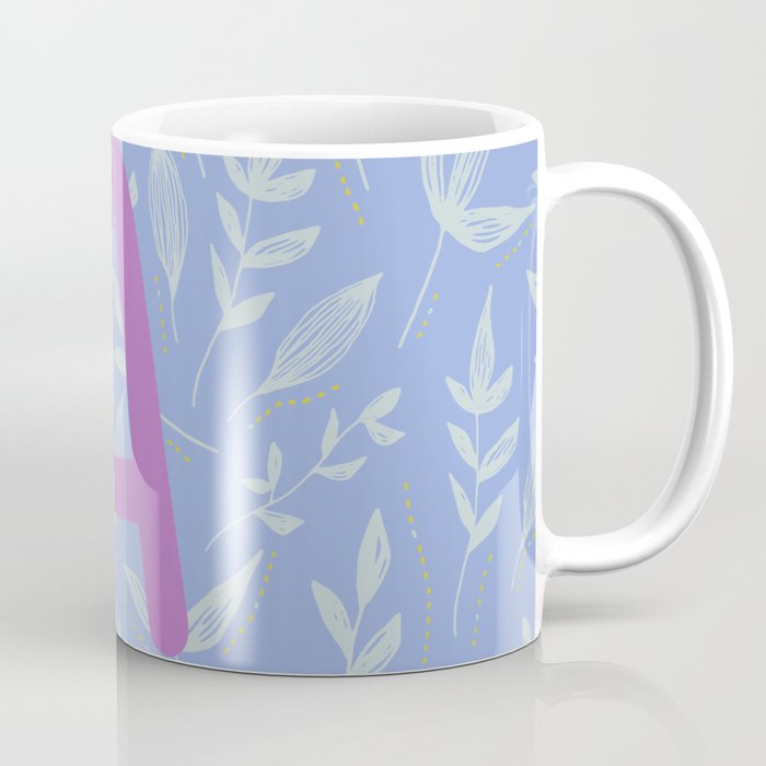Lilac Letter A Coffee Mug