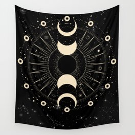 Super Moon, Blood Moon, Timelapse of a Total Lunar Eclipse showing all phases Wall Tapestry | Photo, Half, Gibbous, Eclipse, Timelapse, Celestial, Total, Redmoon, Sequence, Universe 