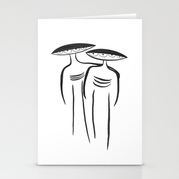 Alien friends Stationery Cards