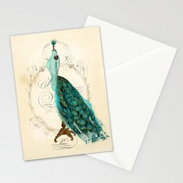 Peacock bustle mannequin Stationery Card