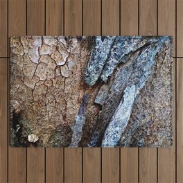 Eucalyptus Tree Bark and Wood Texture 15 Outdoor Rug