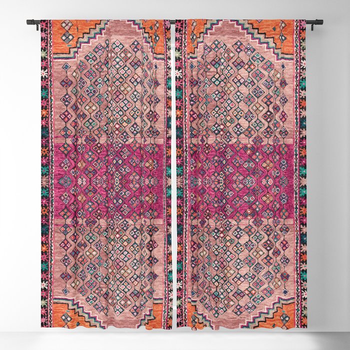 Traditional Moroccan Berber Artwork Design E17 Blackout Curtain