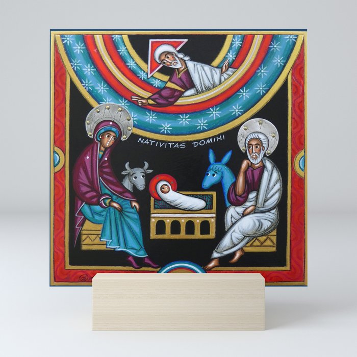 Christmas 2 - modern folk icon Mini Art Print
