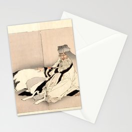 Jurojin and Crane (Kobayashi Eitaku) Stationery Card