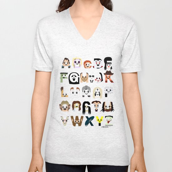 Horror Icon Alphabet Unisex V-Neck