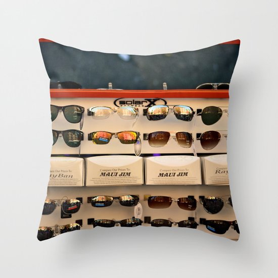 Street Fair Shoppin' Throw Pillow