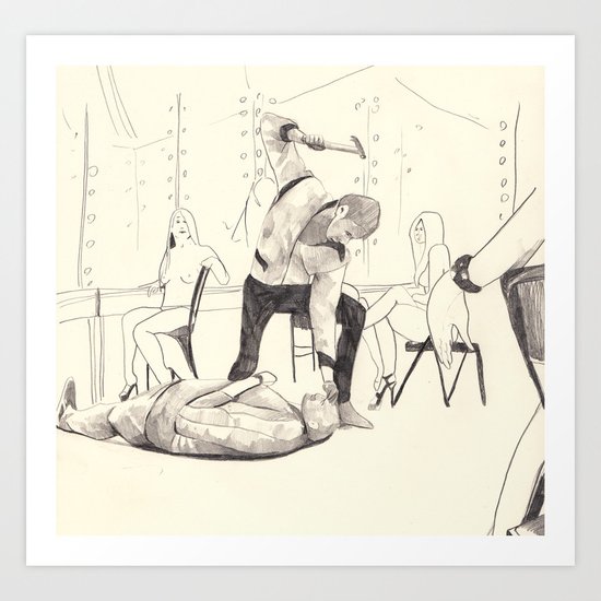 Hammer scene from Drive Art Print
