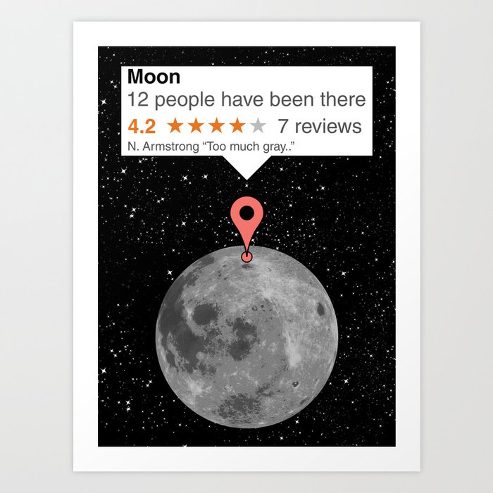 If moon was juat like any other place Art Print