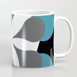 Mid-Century Modern Art 1.4B Grey Aqua Flower Coffee Mug | Vintage, Kitchen, Mid Century, 1960, Midcenturymodern, Decor, Vintageart, Mid Centurymodern, Modern, Midcenturykitchen 