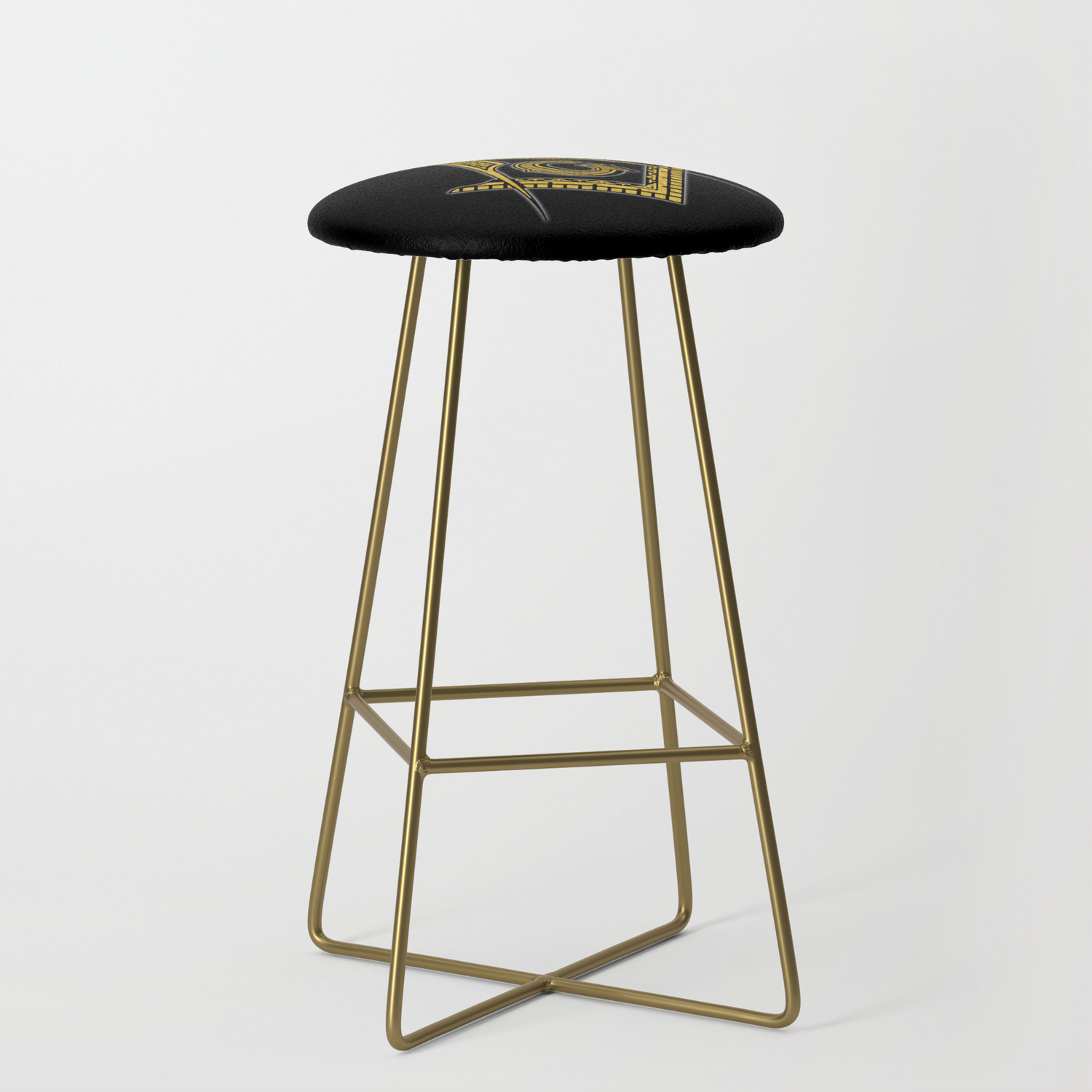Freemason Black Gold Bar Stool By Jsdavies Freemason Black Gold Bar Stool By Jsdavies
