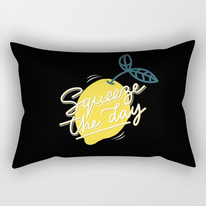 Squeeze The Day Lemon Lemonade Rectangular Pillow