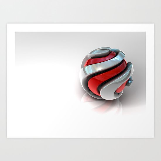 Spiral Ball Art Print