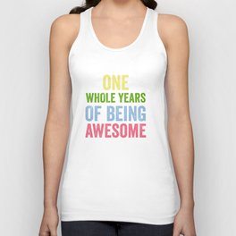 Birthday 1 Years Of Being Awesome Unisex Tank Top