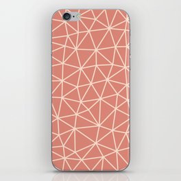 New York Pink & Cream Geometric Triangle Abstract Pattern Design iPhone Skin