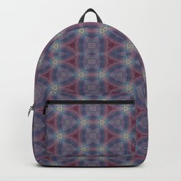 Abstract Triangles of Maroon Blue and Gold Backpack