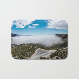 IN BETWEEN Bath Mat | Vmpdesigns2, Color, Drone, Landscape, Photo, Sky, Sangabriel, Natural, California, Mountains 