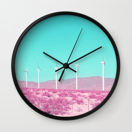 Palm Springs Windmills in the Desert Wall Clock
