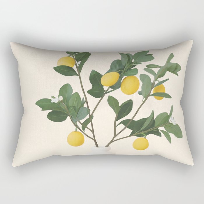 Lemon Branches II Rectangular Pillow