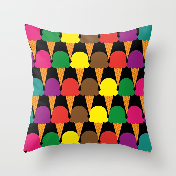 Crayon Colored Ice Cream Cone Snack And Sweet Treat On