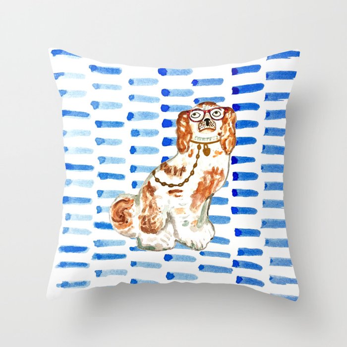REDHEAD IN GLASSES Throw Pillow