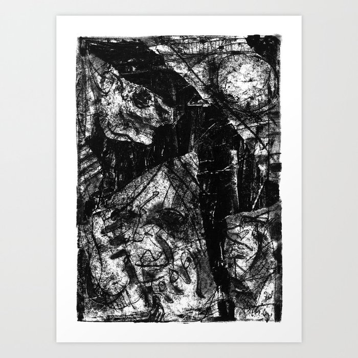 Fright - b&w Art Print