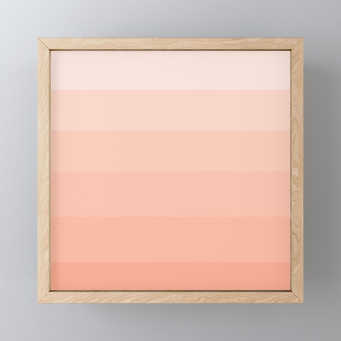 Soft Pastel Peach Hues - Color Therapy Framed Mini Art Print