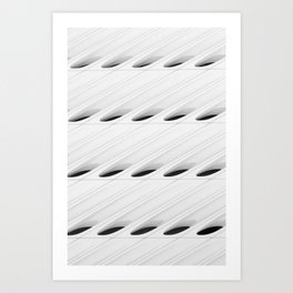 The Broad In the Afternoon Black & White Pattern Photography II Art Print