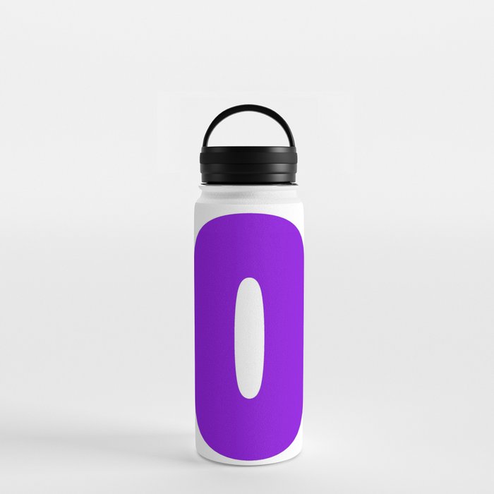 0 (Violet & White Number) Water Bottle