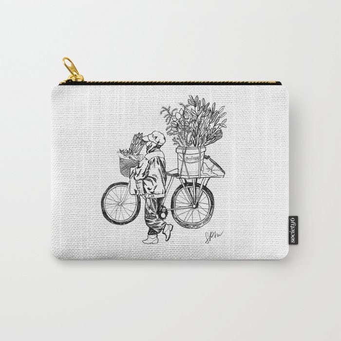 Bicycle Flower Seller in Hanoi in Pencil Carry-All Pouch