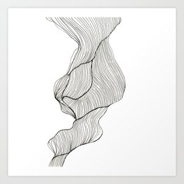 Abstract Linework - Weaving Waves  Art Print