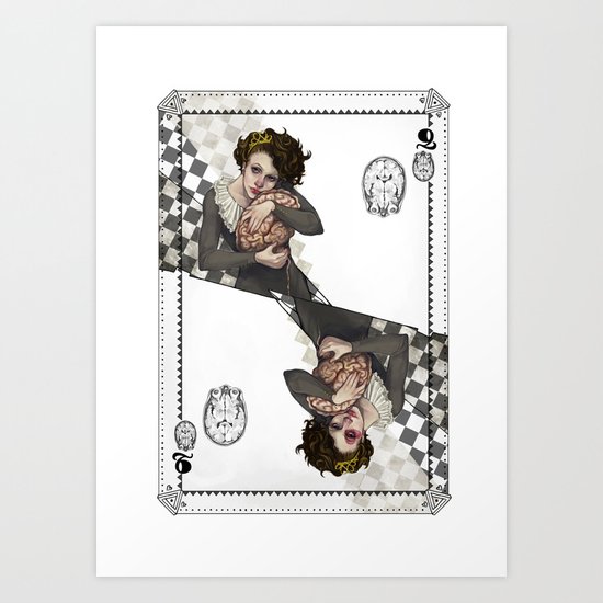 Queen of Brains Art Print