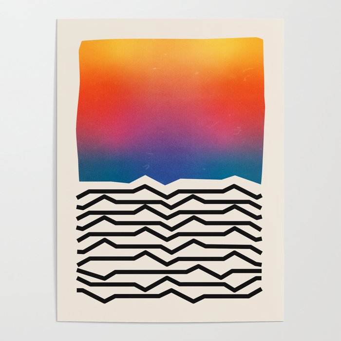 Vintage California Waves Poster